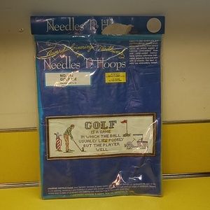 Needle & Hoops Golf Cross Stitch Sampler Kit